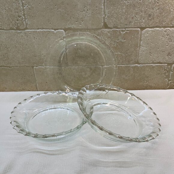 3 Vintage PYREX Fluted #206 Tart Mini Pie Plates 6” Made in USA - Picture 4 of 4